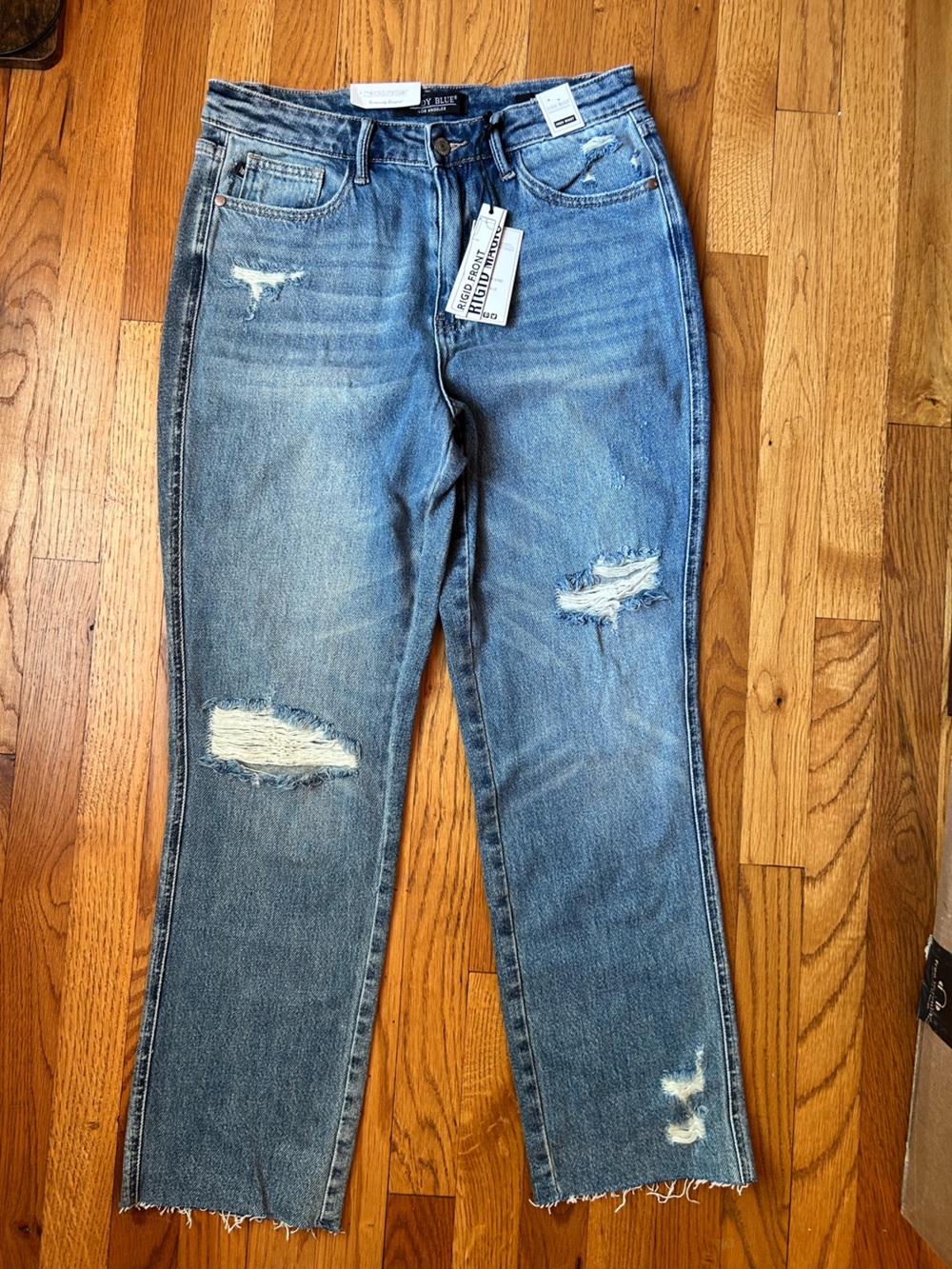 Judy Blue Light Blue Distressed Skinny Jeans